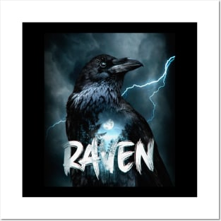 Raven Lightning Posters and Art